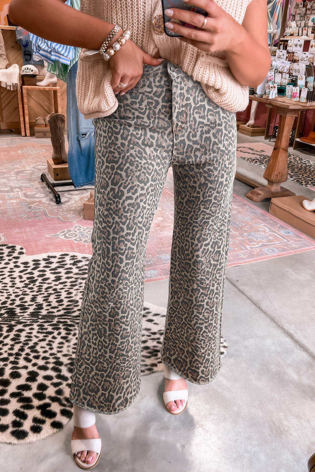 Dusk Blue Loose Straight Leg Cropped High Waist Jeans - loveforevers