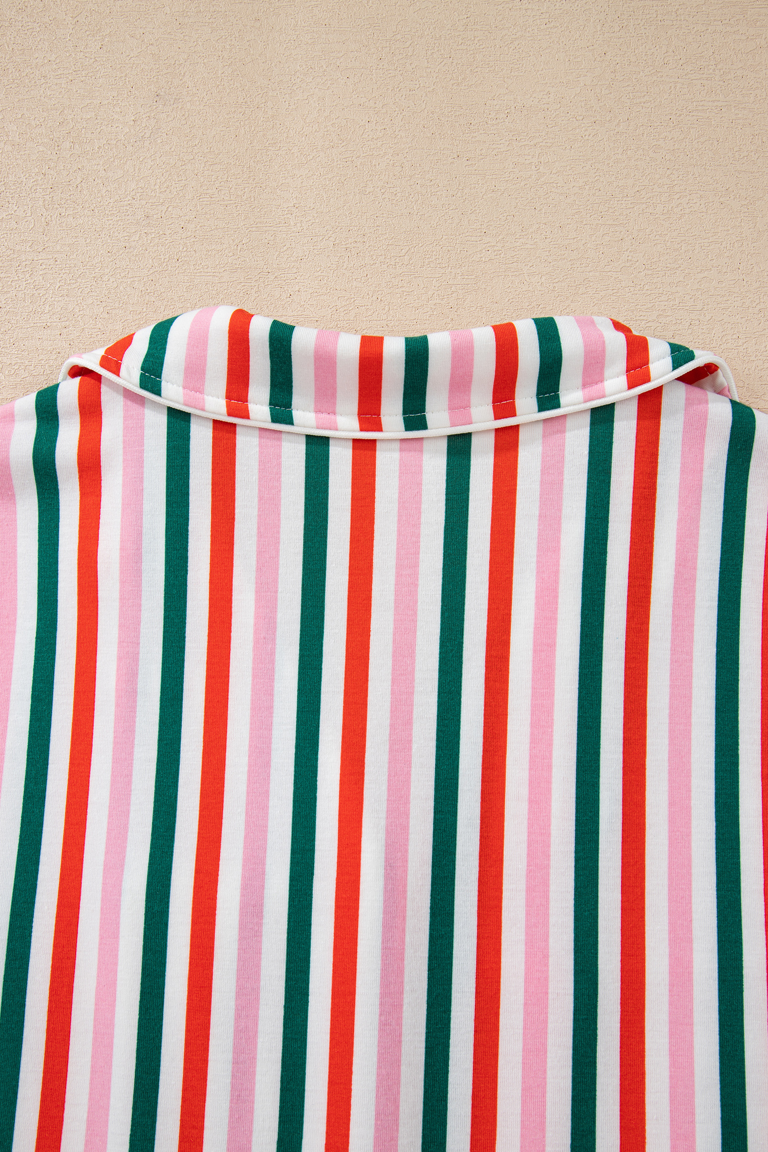 Pink Stripe Christmas Long Sleeve Shirt Style Lounge Dress - loveforevers
