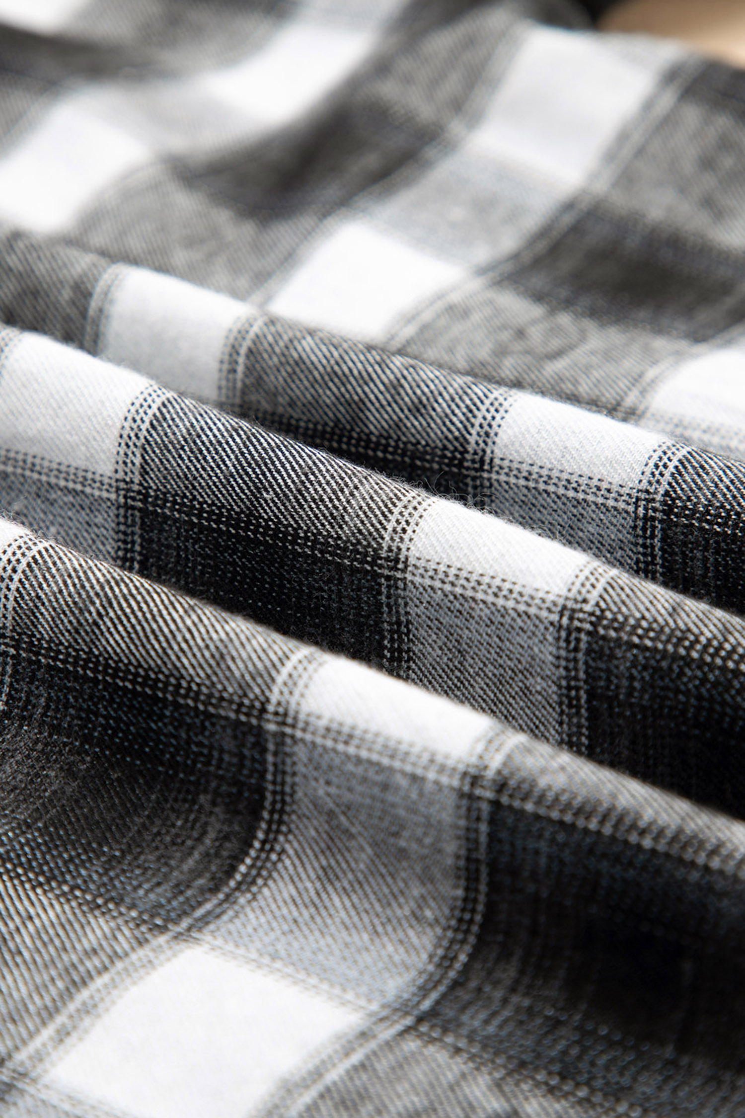 Black Contrast Striped Edge Half Placket Plaid Blouse - loveforevers