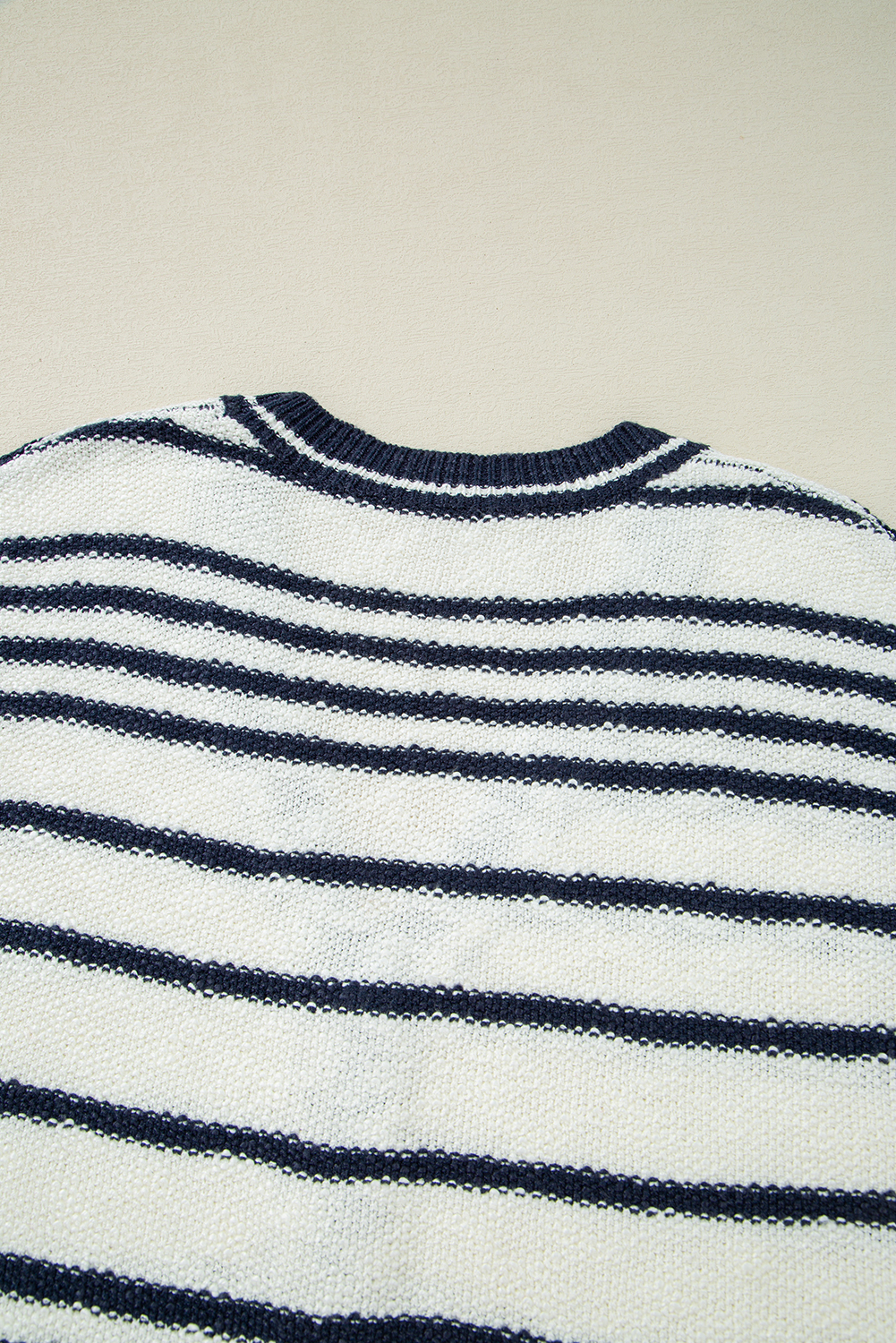 Blue Stripe Loose Buttoned V Neck Sweater Vest - loveforevers