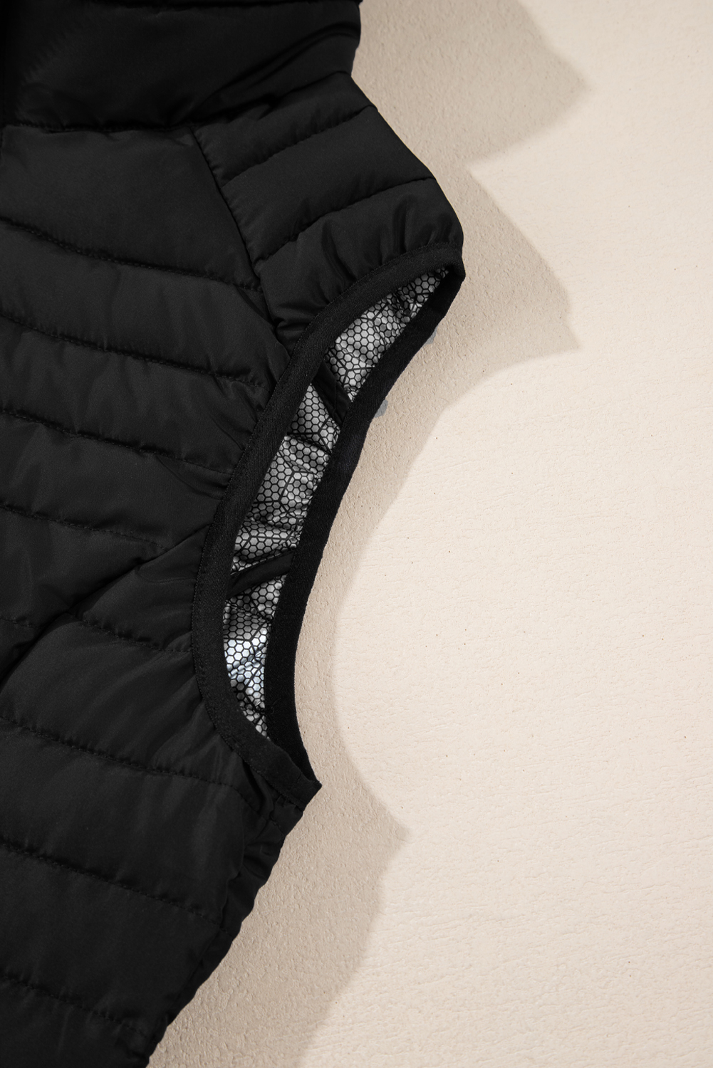 Silvery Plush Collared Quilted Zipped Puffer Vest - loveforevers