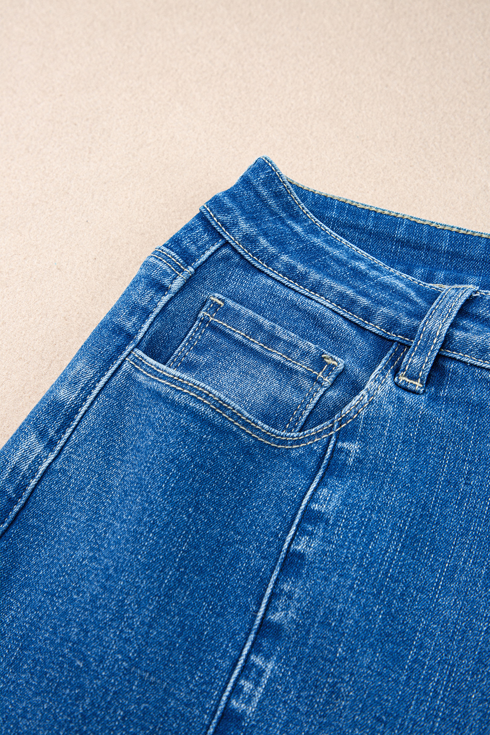 Black Plain Seam Detail Flared Bottom Ankle Length Jeans - loveforevers