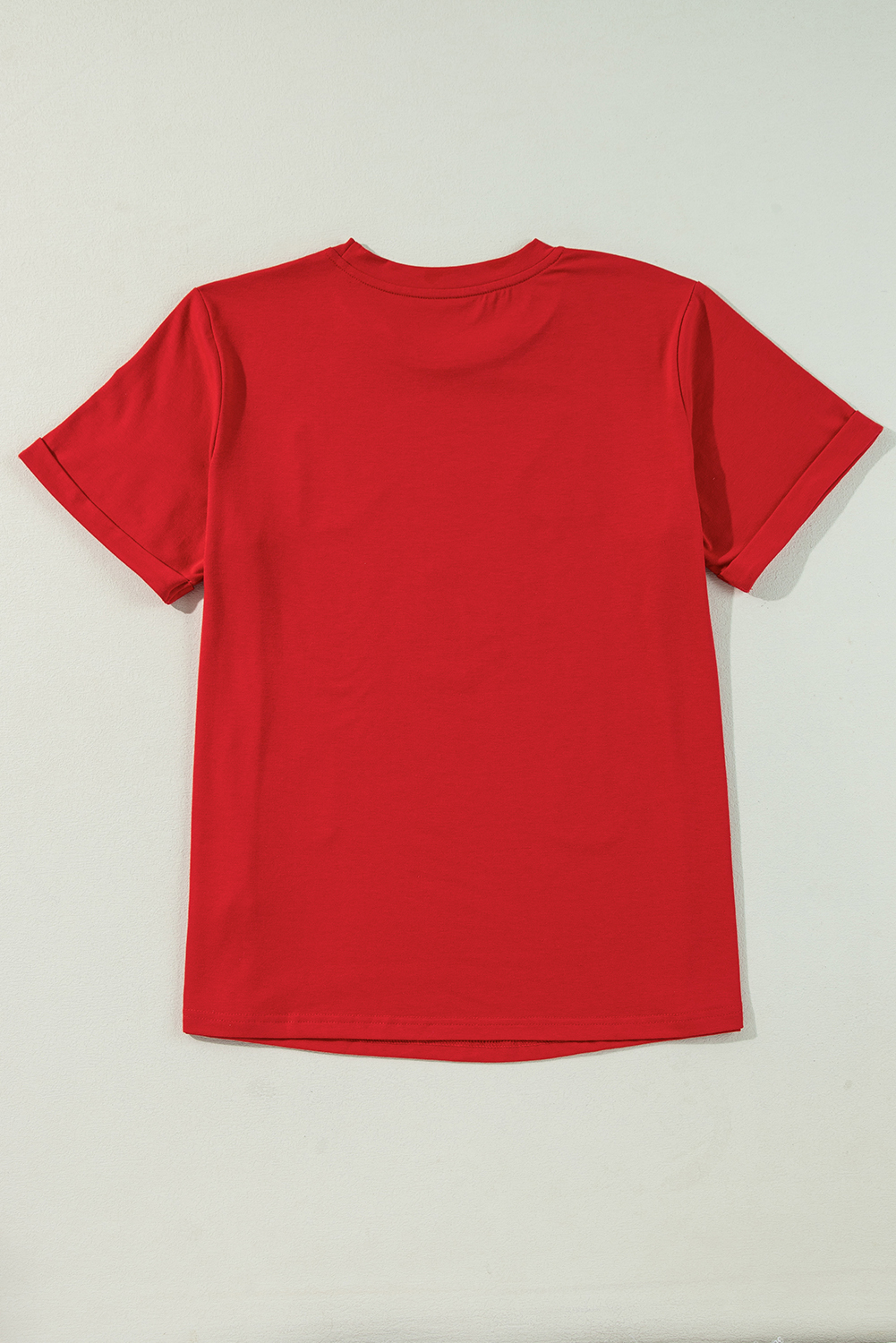 Red Sequined Christmas Tree Graphic Crewneck T Shirt - loveforevers