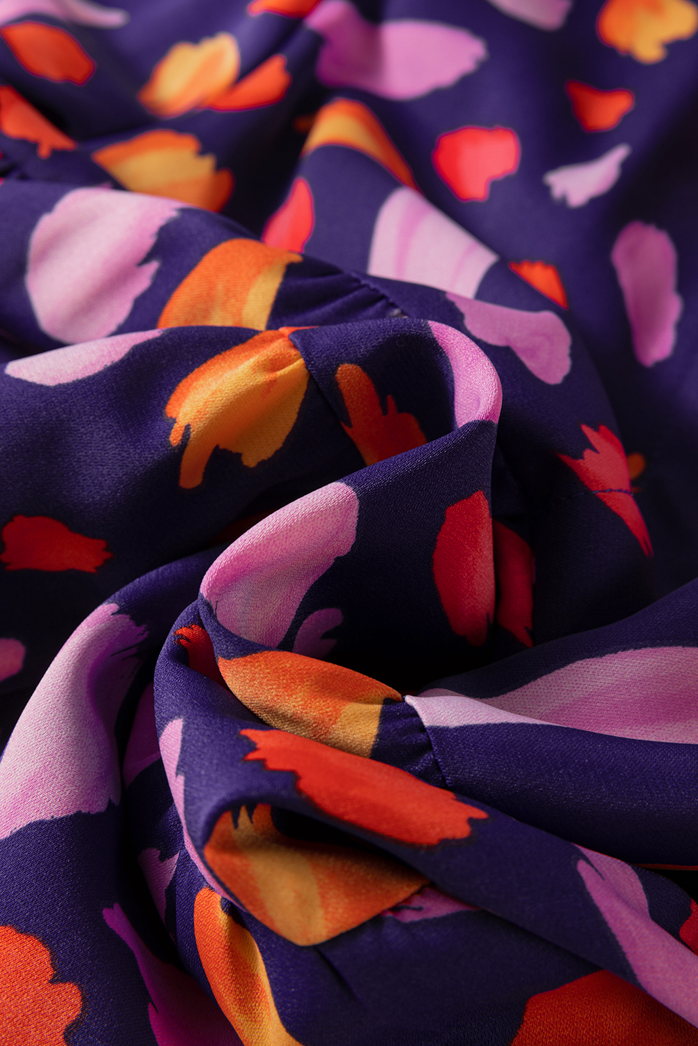 Purple Collared Tiered Flowy Long Dress - loveforevers