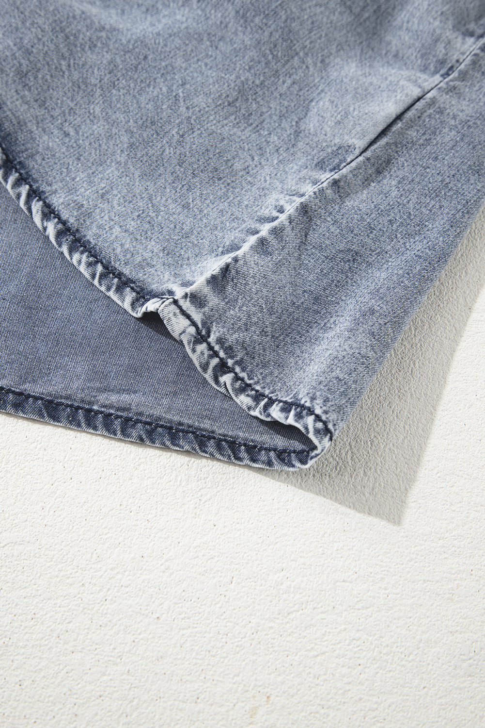 Ashleigh Blue Ruffled Shirred Neckline Sleeveless Denim Tank Top - loveforevers
