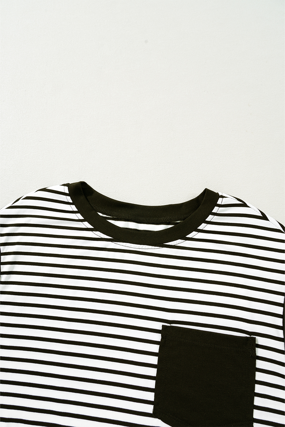 Red Stripe Chest Pocket Patch Round Neck Tank Top - loveforevers