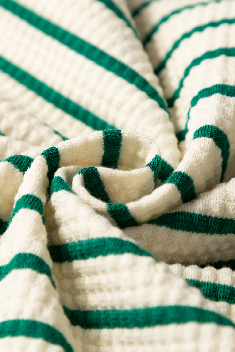 Green Stripe Woven Ruffled Sleeveless Mini Dress - loveforevers