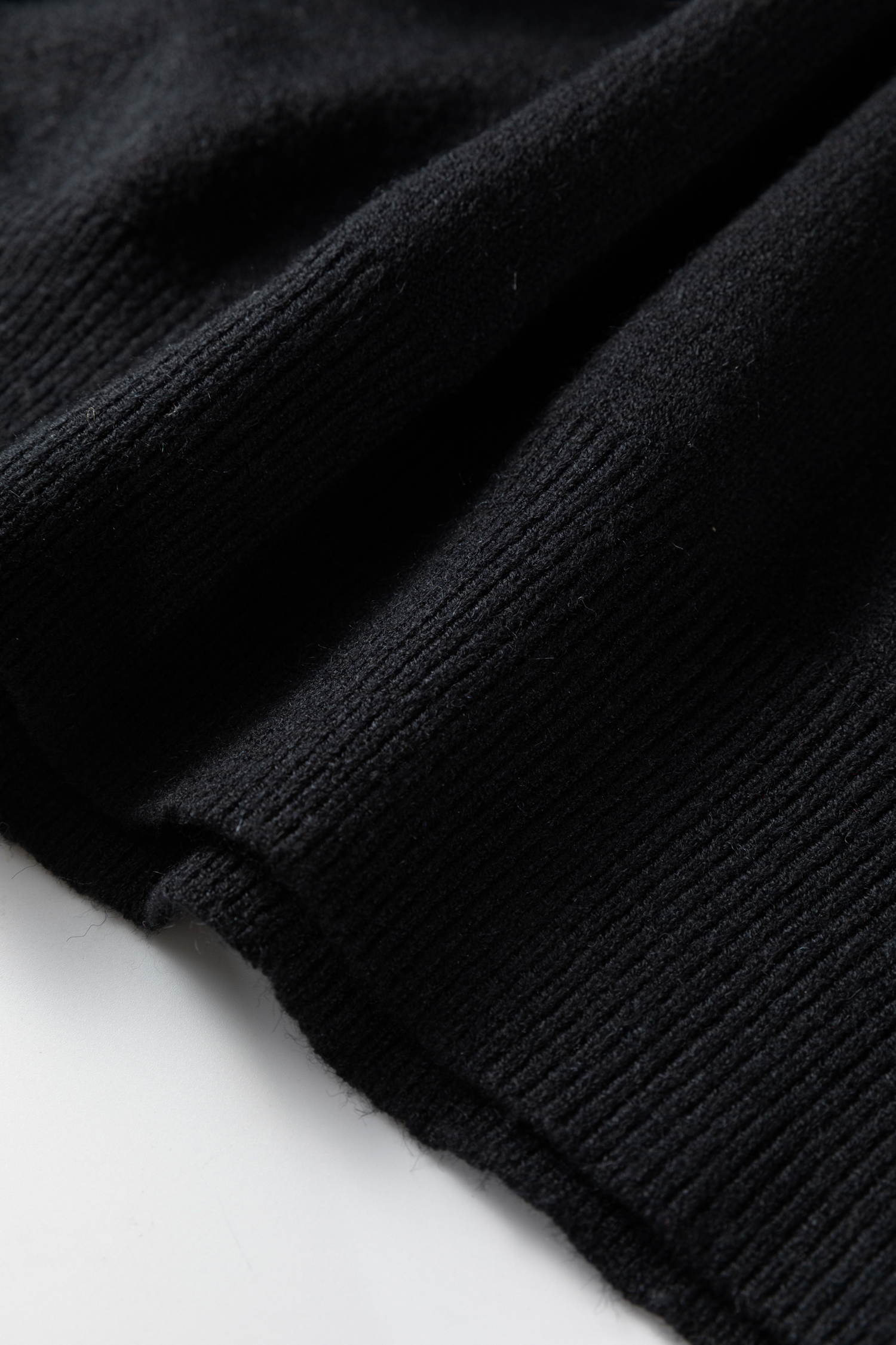 Smoke Gray High Neck Puff Sleeve Sweater Pleated Mini Skirt 2pcs Knitted Outfit - loveforevers