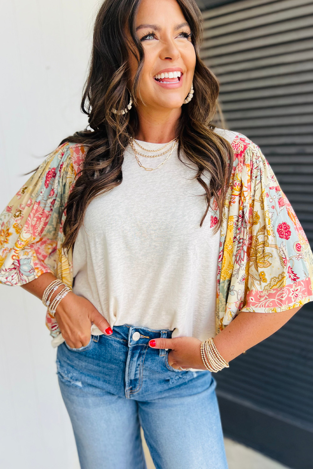 Dusk Blue Loose Straight Leg Cropped High Waist Jeans - loveforevers