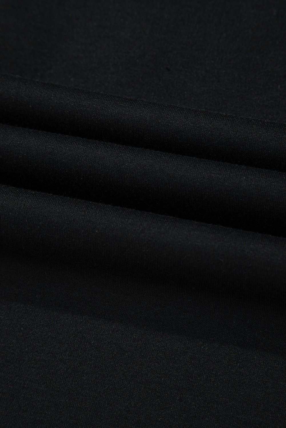 Black Striped Patch Front Casual Tee - loveforevers