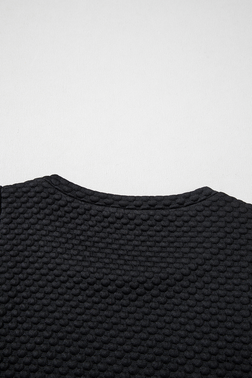 Black Textured Cap Sleeve T-shirt Shift Mini Dress - loveforevers