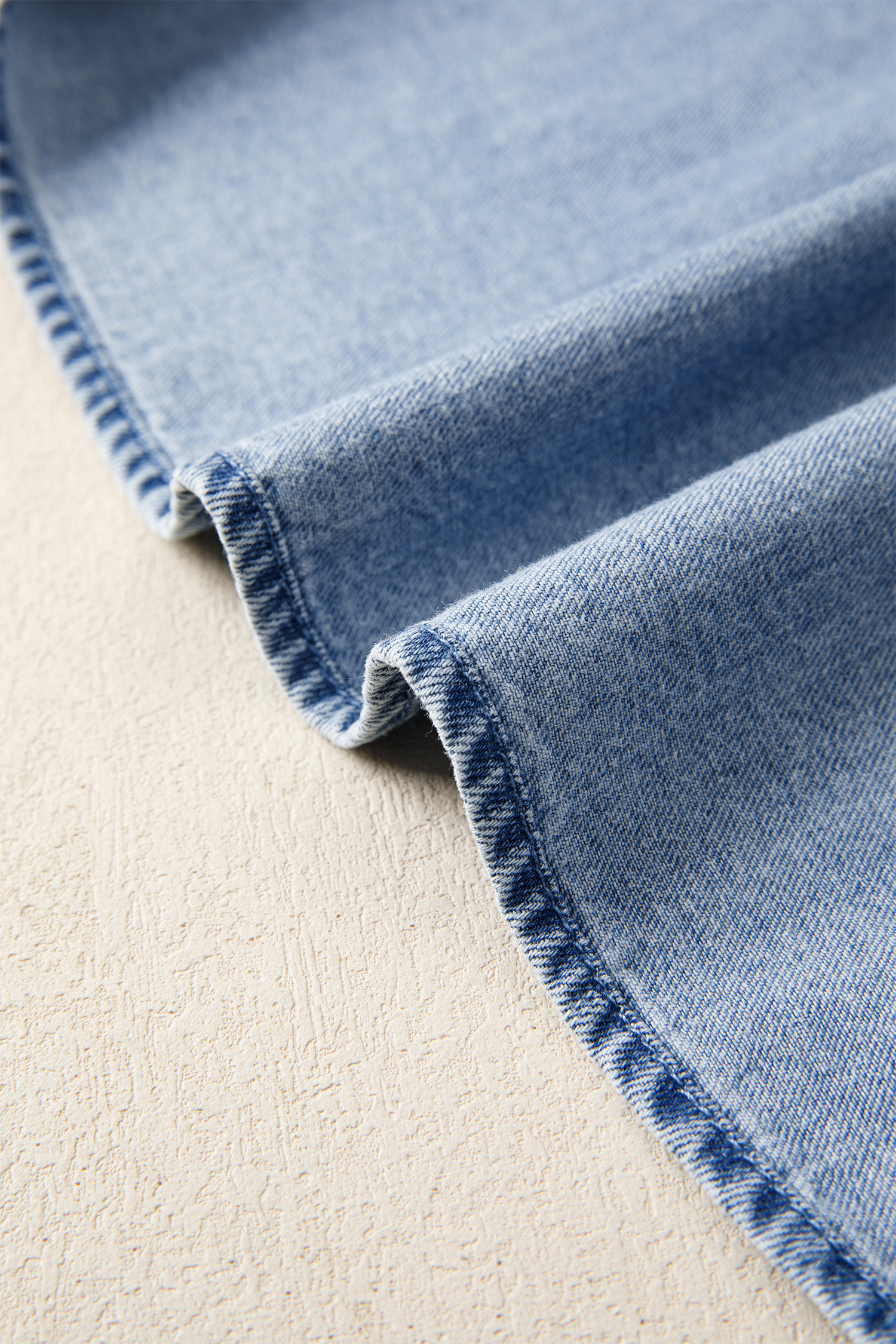 Myosotis Puff Sleeve V Neck Ruffled Loose Denim Mini Dress - loveforevers
