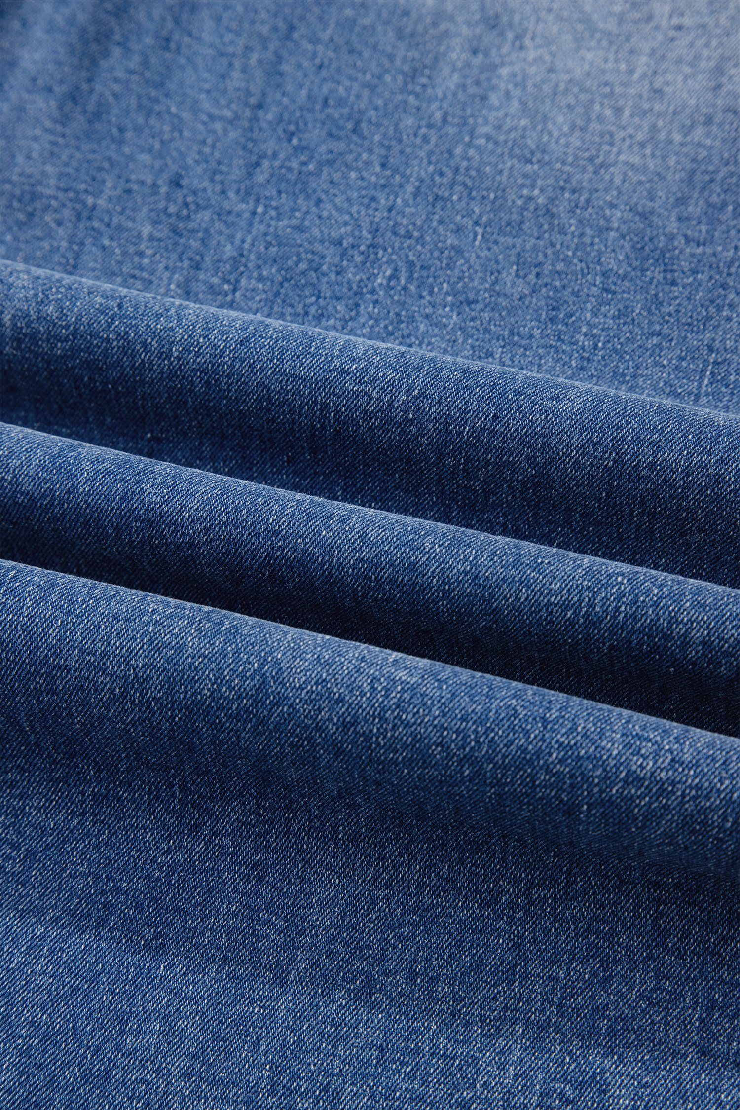 Sky Blue Double Button Zip Fly Straight Leg Jeans - loveforevers