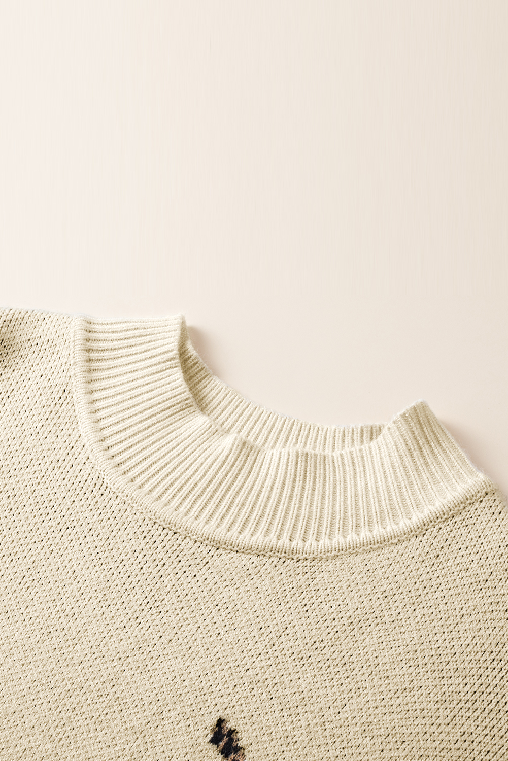 Parchment Lively Cheetah Print High Neck Split Hem Sweater - loveforevers