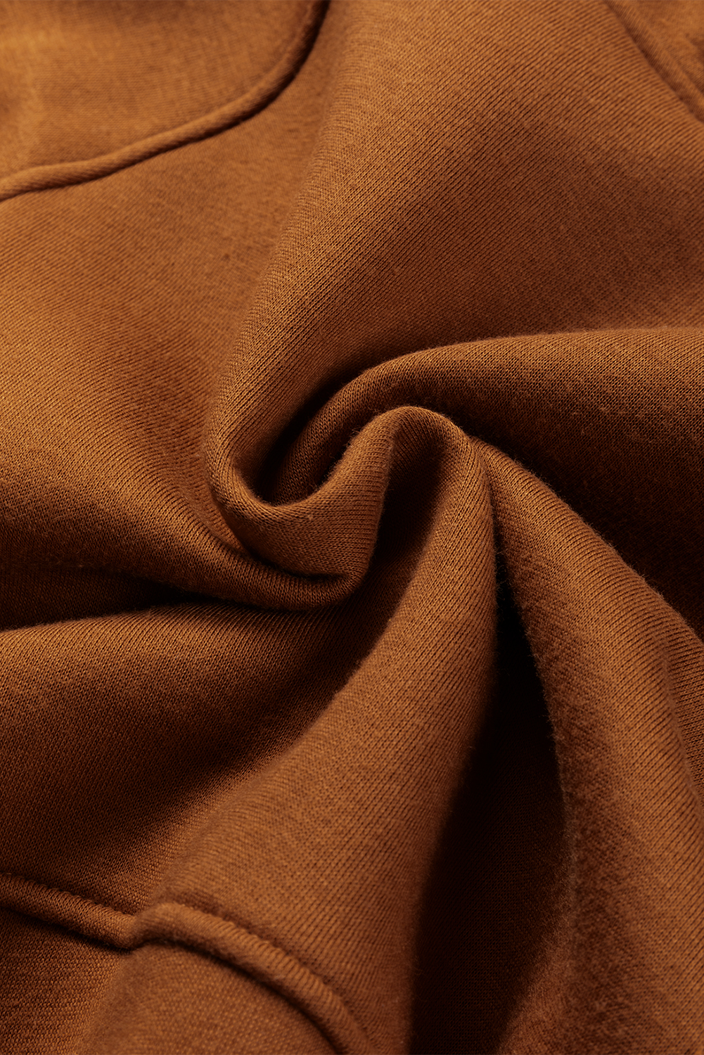 Brown Quarter Zip Kangaroo Pocket Hoodie - loveforevers