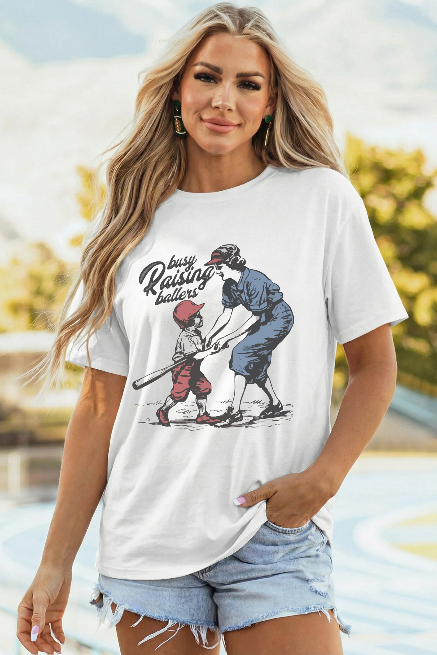 White SHOT CALLER WANNA BE A BALLER Casual Graphic Tee - loveforevers