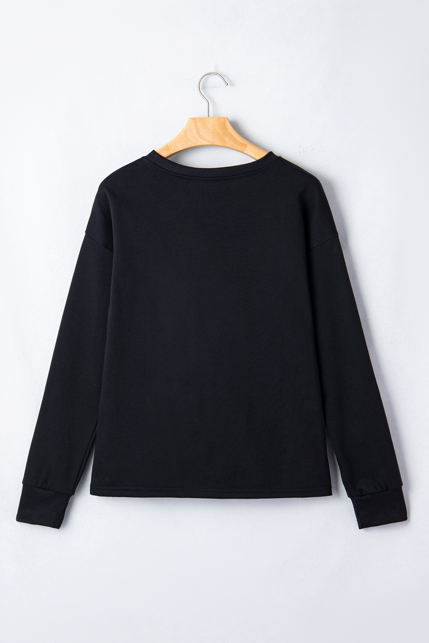 White LUCKY Clover Embroidered Long Sleeve Top - loveforevers