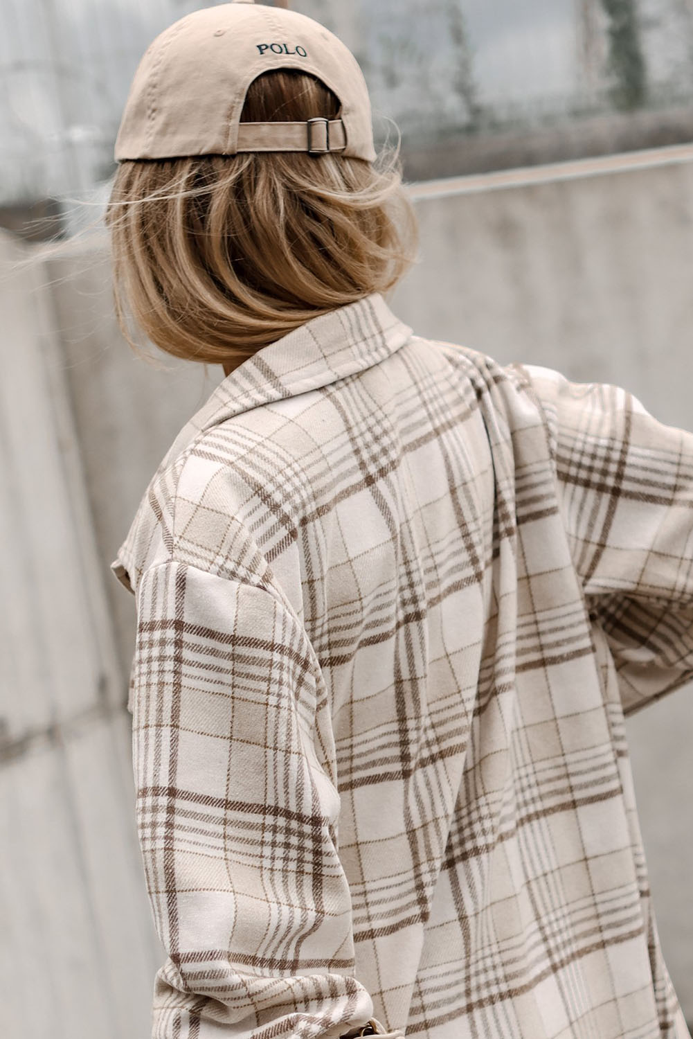 Khaki Plaid Removable Hood Buttoned Shacket - loveforevers