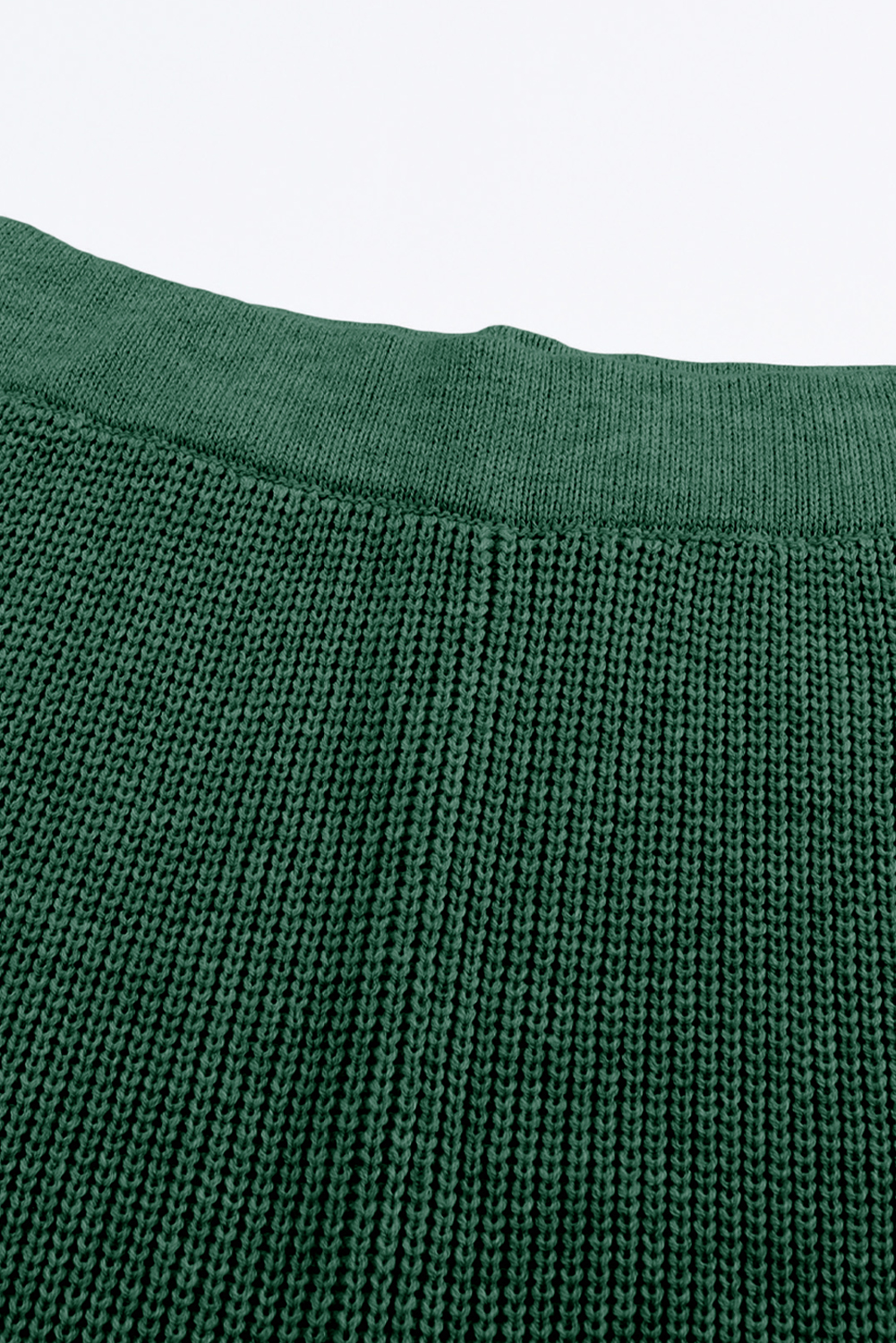 Green Knitted V Neck Sweater and Casual Pants Set - loveforevers