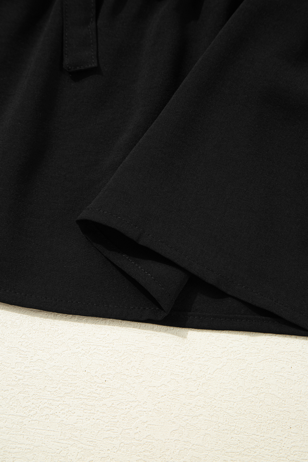 Black Puff Sleeve Bowknot Front Peplum Blouse - loveforevers