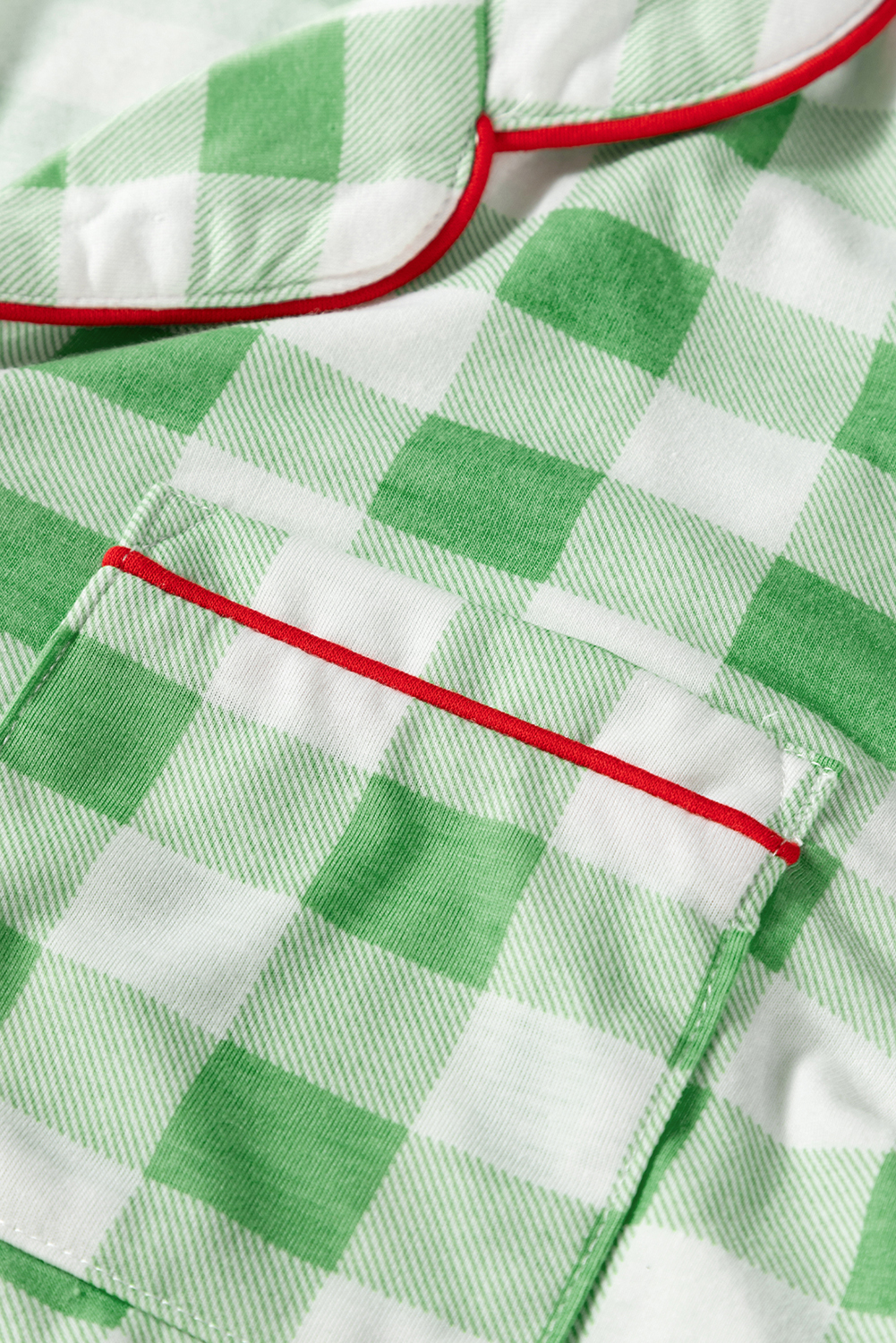 Fiery Red Christmas Plaid Print Shirt and Pants Pajama Set - loveforevers