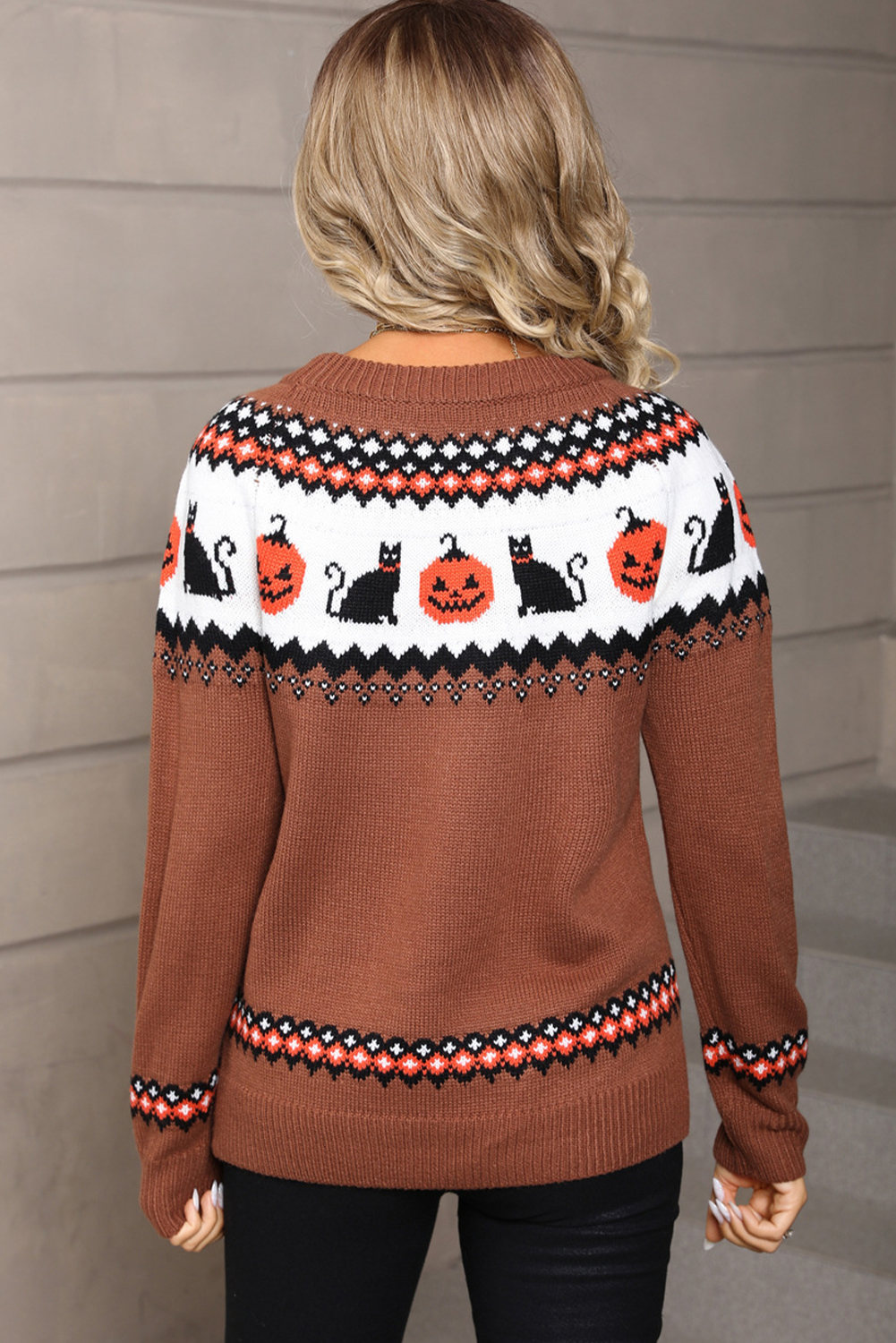 Coffee Pumpkin Jack-o-lantern Halloween Sweater - loveforevers
