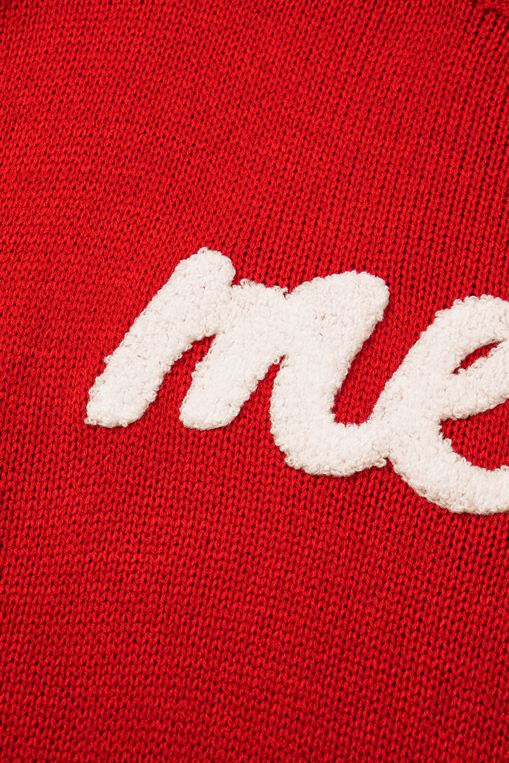 Racing Red Merry Graphic Sequin Sleeves Christmas Turtleneck Sweater - loveforevers