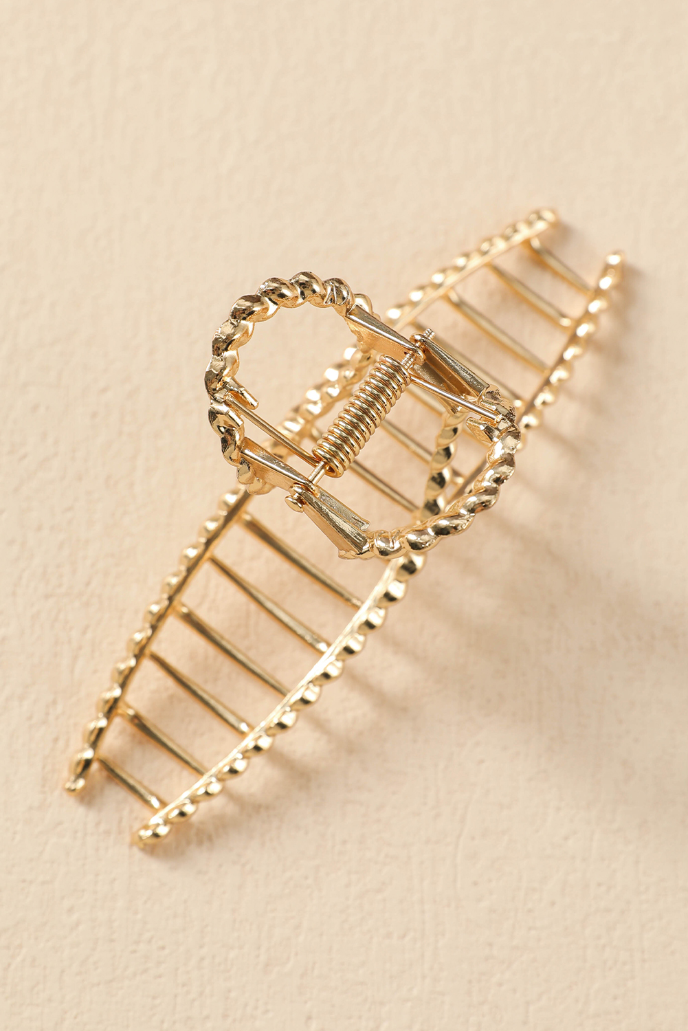 Black Wave Shape Resin Large Hair Claw Clip - loveforevers