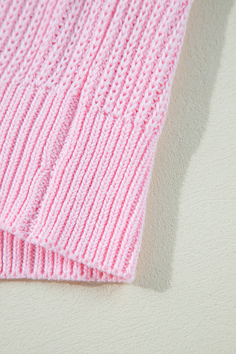 Pink Merry & Bright Pop Up Letter Waffle Knit Sweater - loveforevers