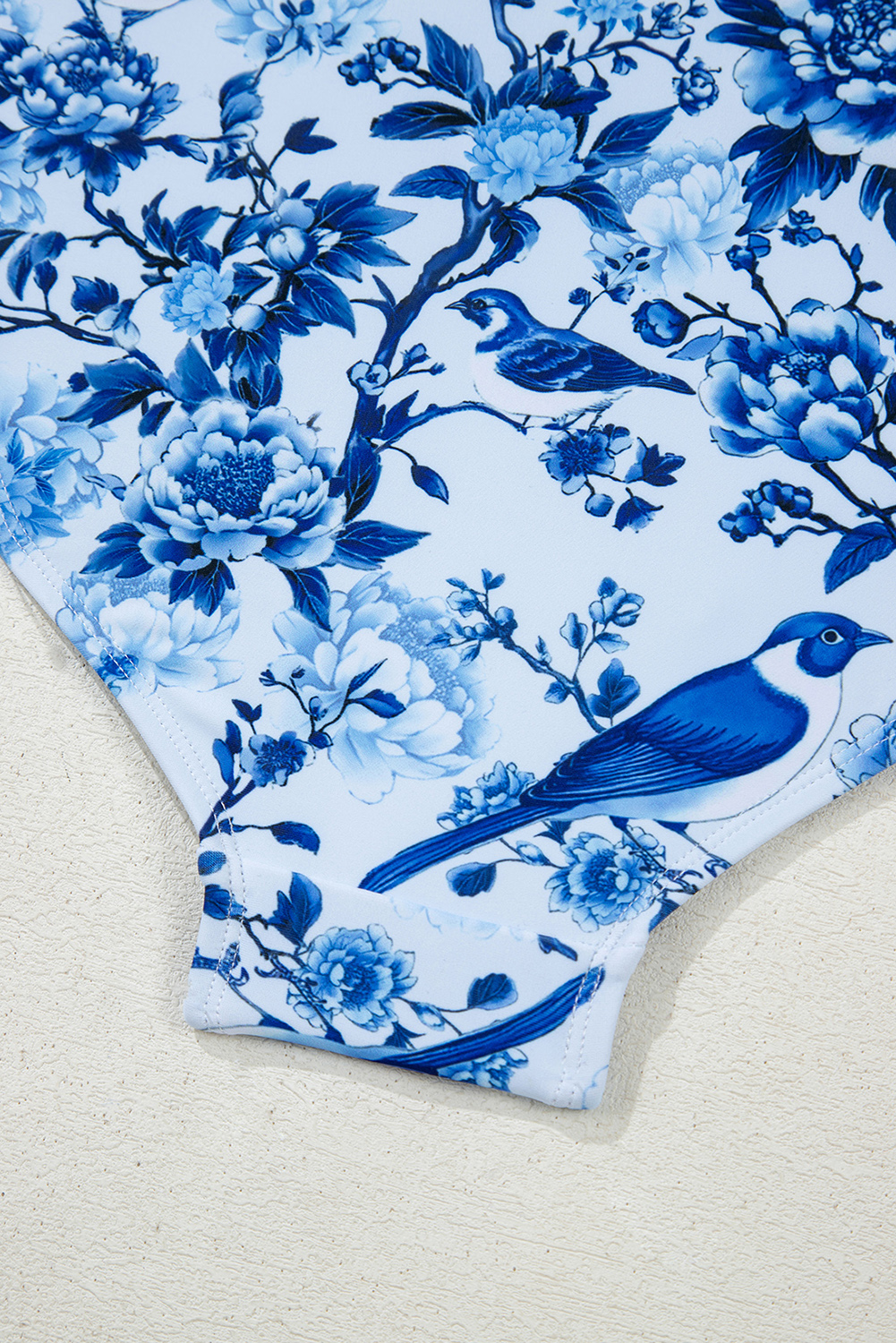 Blue Cutout Ruffled Spaghetti Strap One-Piece Swimwear - loveforevers