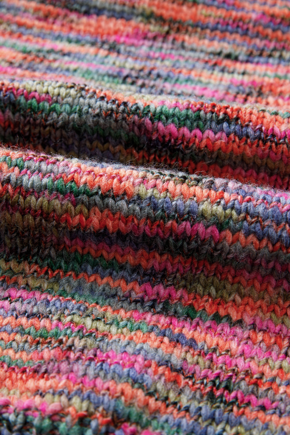 Purple Space Dye Yarn Crew Neck Sweater - loveforevers