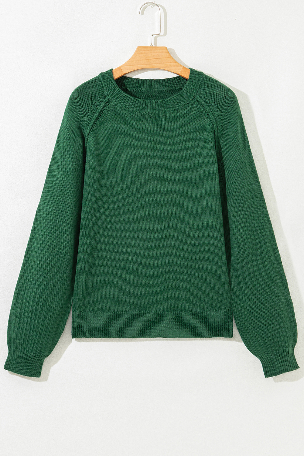 Evergreen Raglan Sleeve Crew Neck Sweater - loveforevers