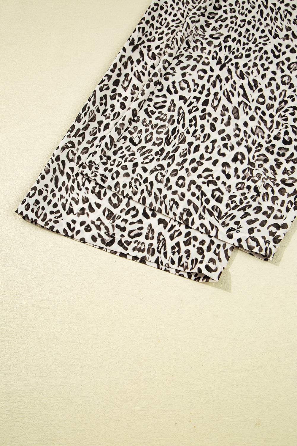 Brown Leopard Drawstring Elastic Waistband Loose Pants - loveforevers