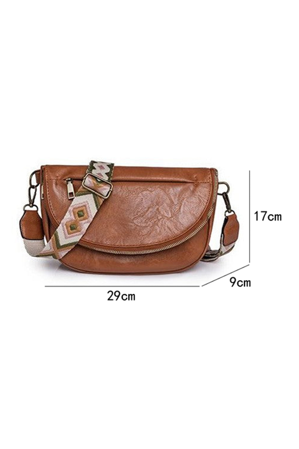 Thai Curry Ethnic Strap Vegan Leather Sling Bag - loveforevers