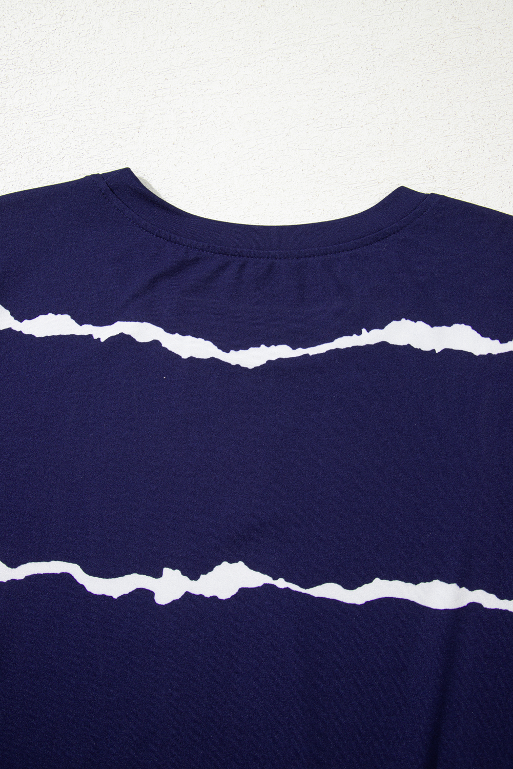 Blue Tie-dye Stripe Casual T-Shirt - loveforevers