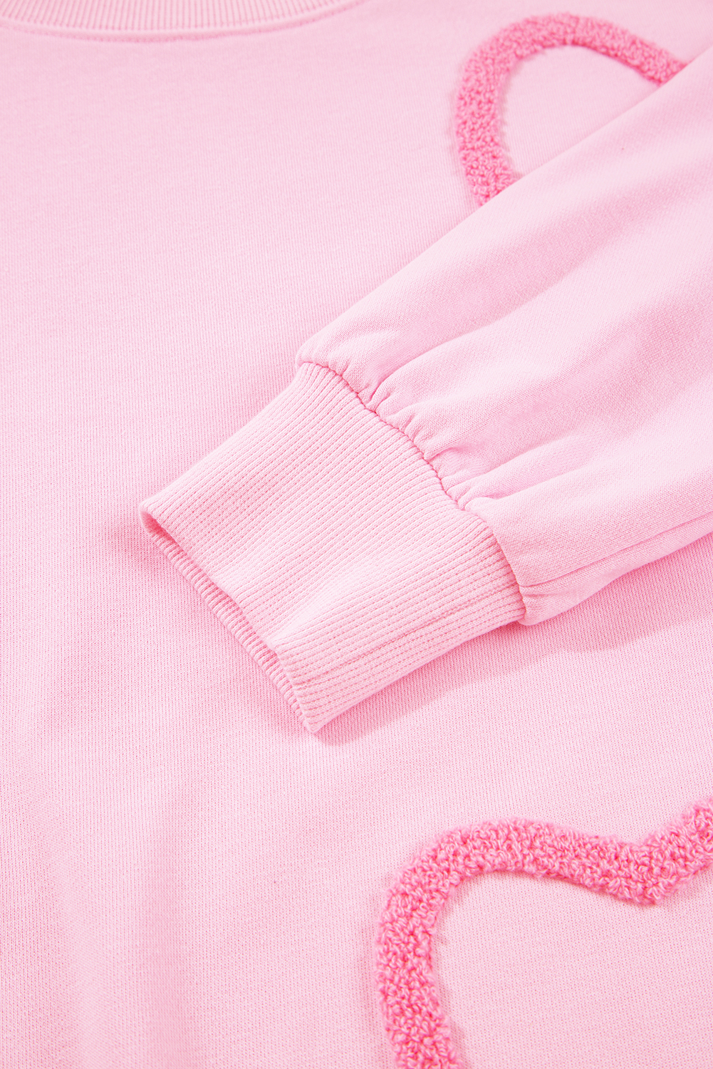 Phalaenopsis Chenille Heart Pattern Casual 2pcs Pants Set - loveforevers