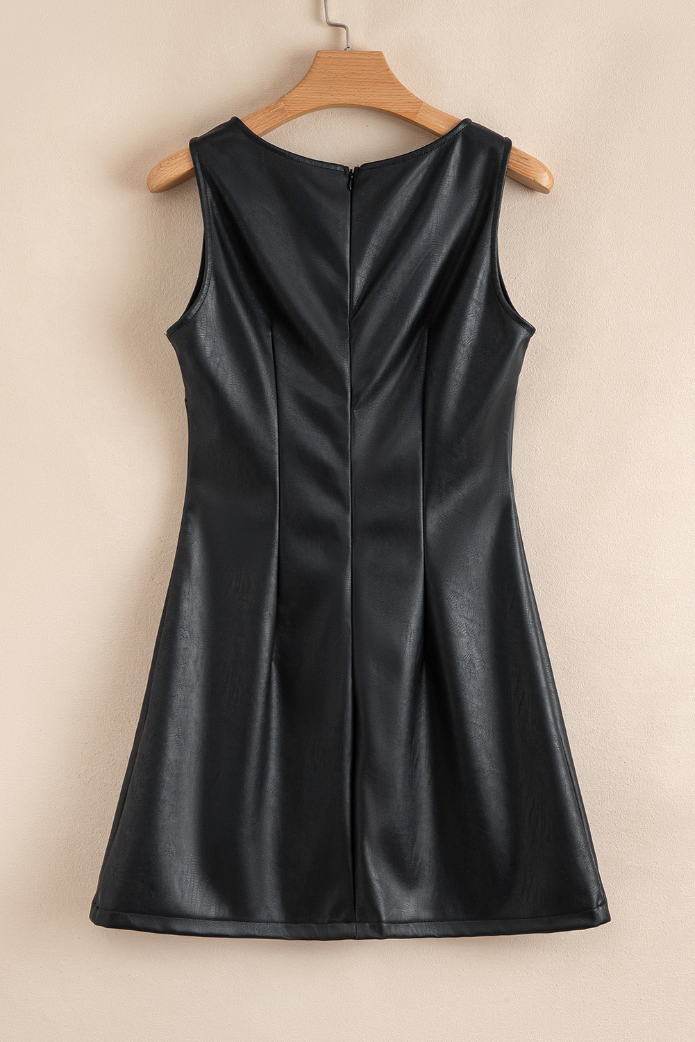 Wild Ginger  Vegan Leather Sleeveless Mini Dress - loveforevers