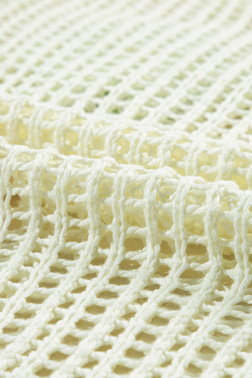Light French Beige Crochet Flower Hollow-out Sweater T Shirt - loveforevers