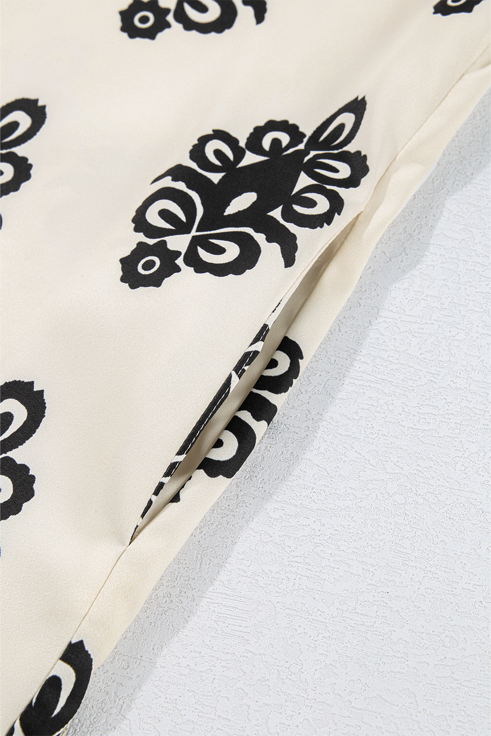 Beige Geometric Printed Sleeveless Hollowed Bowknot Back Mini Dress - loveforevers