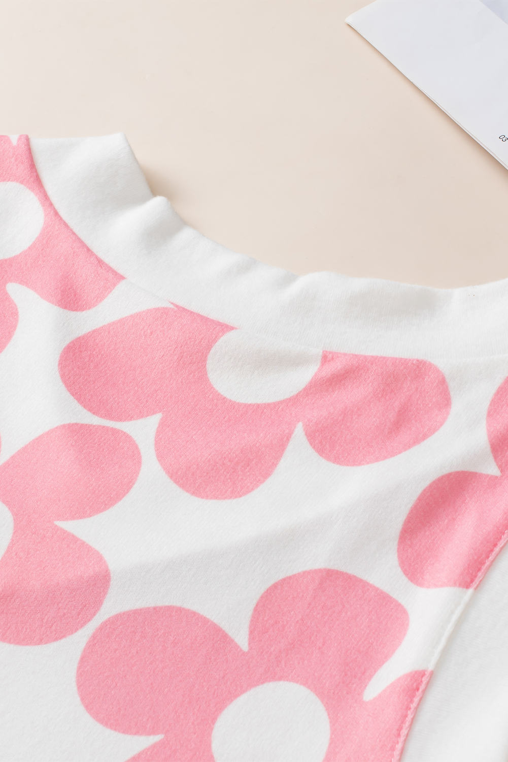Pink Cute Flower Knitted V Neck Tank Top - loveforevers