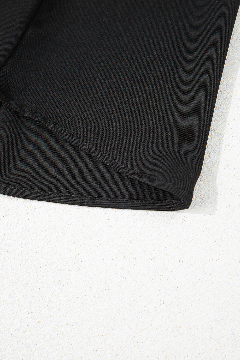 Black Pinched V Neck Tie Loose Tank Top - loveforevers