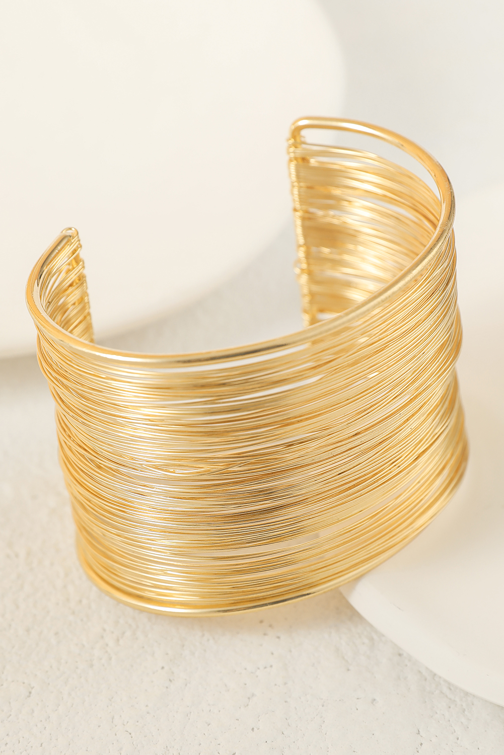 Gold Luxury Heavy Metal High Quality Open Wire Bracelet - loveforevers