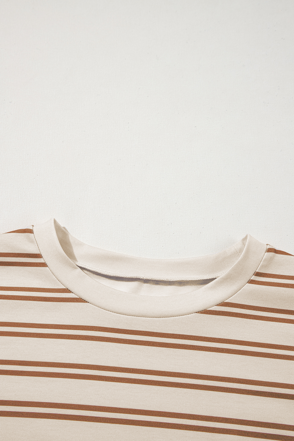 Khaki Stripe Round Neck Sleeveless Casual Pocketed Mini Dress - loveforevers