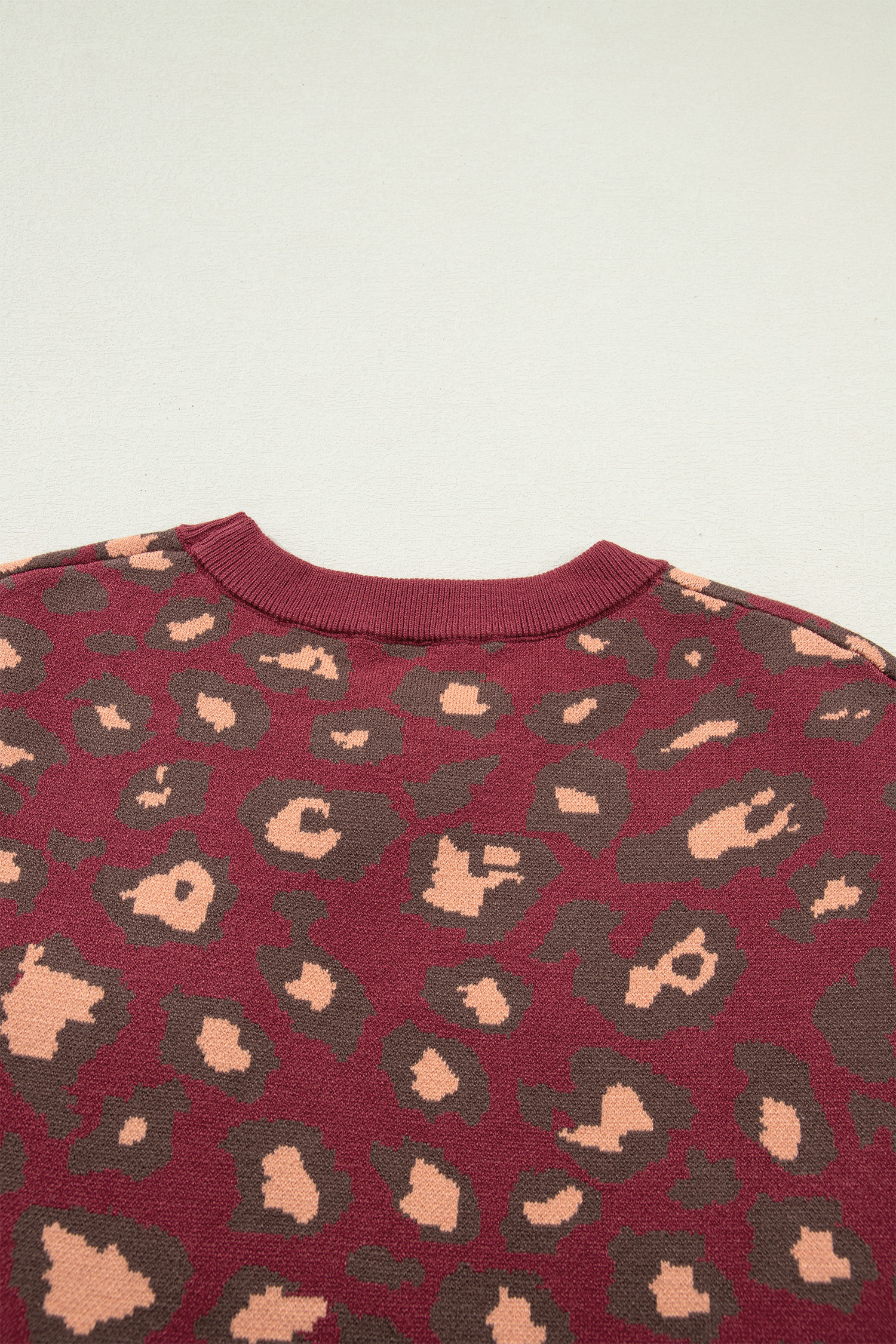 Red Leopard Print Cap Sleeve Knitted Top - loveforevers