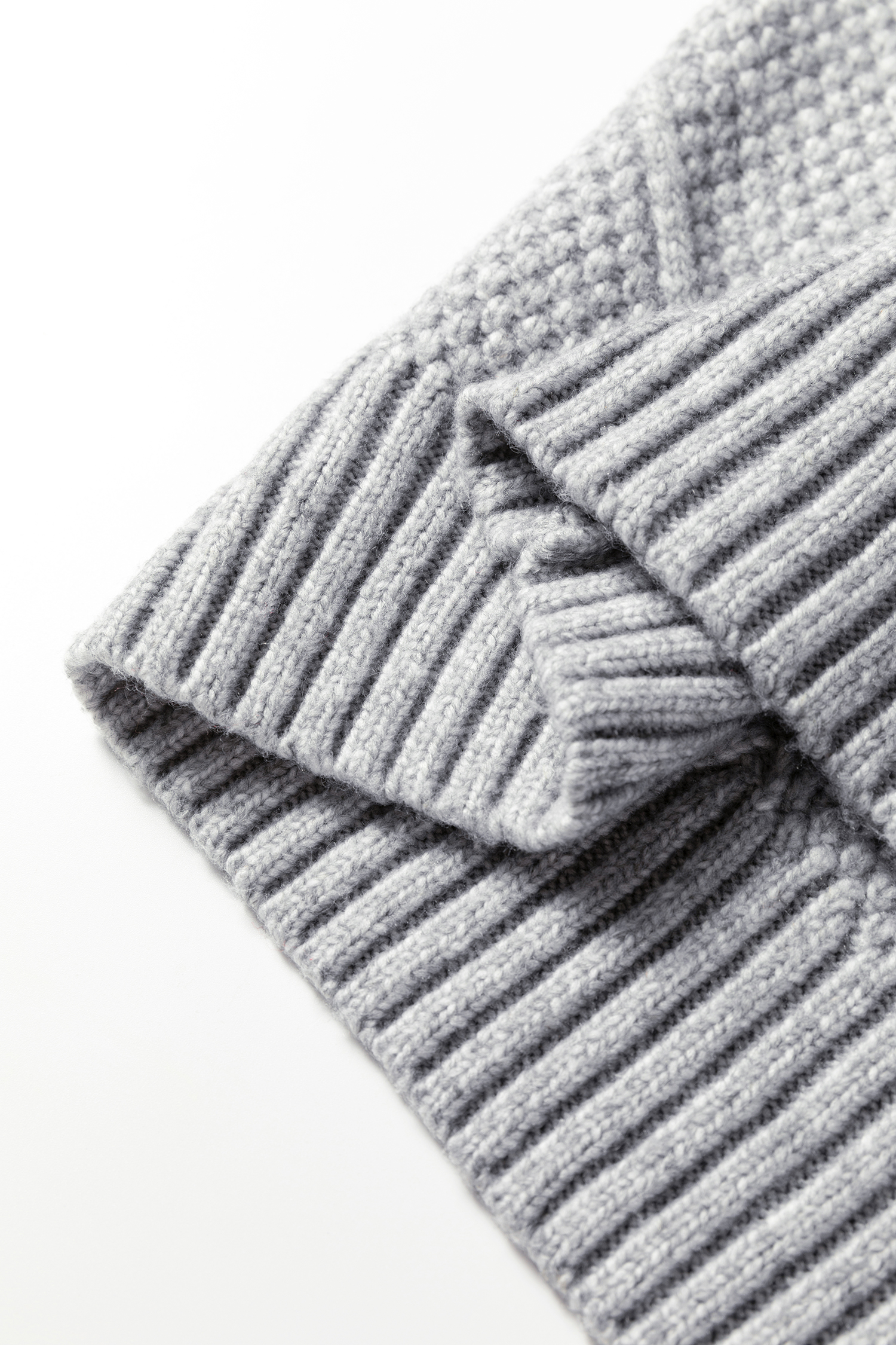 Parchment Cable Knit Drop Shoulder Loose Fit Sweater Dress - loveforevers