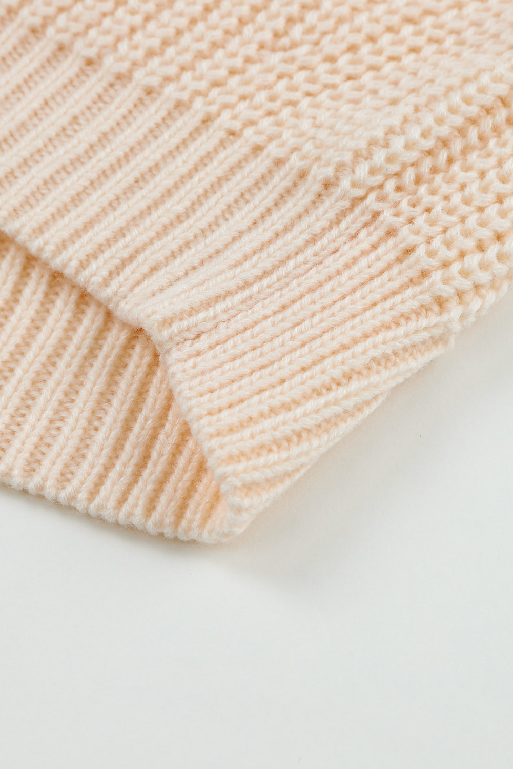 Black Hollow-out Puffy Sleeve Knit Sweater - loveforevers