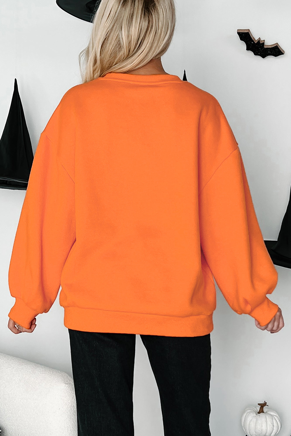 Carrot Dancing Critters Sequin Halloween Crewneck Sweatshirt - loveforevers