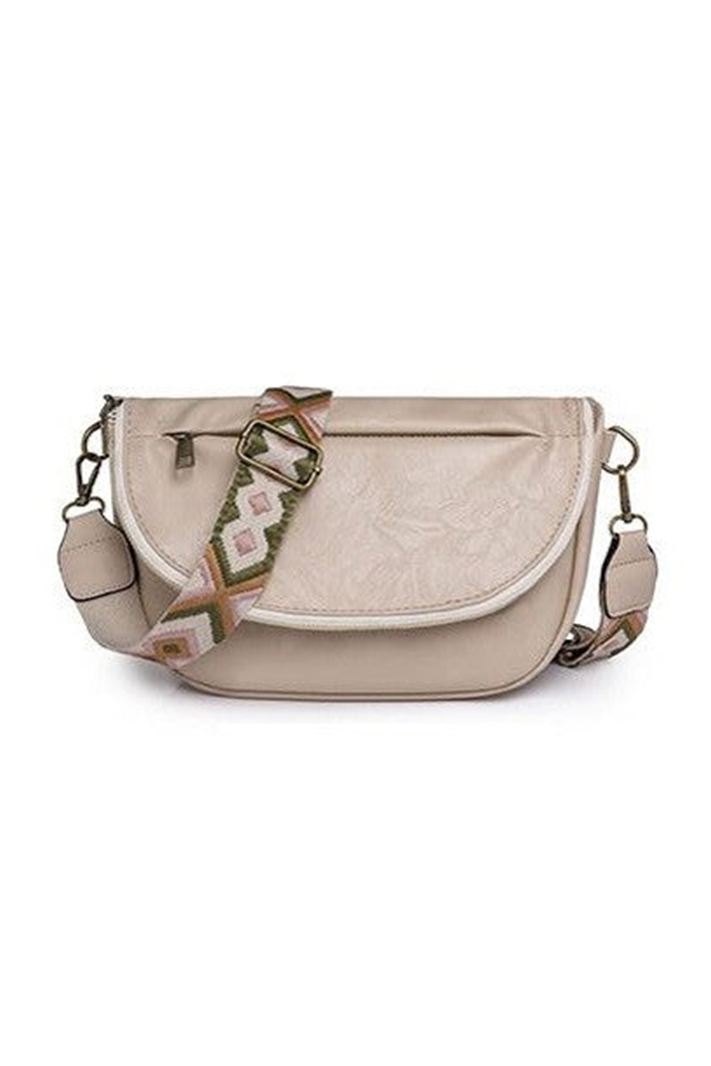 Thai Curry Ethnic Strap Vegan Leather Sling Bag - loveforevers