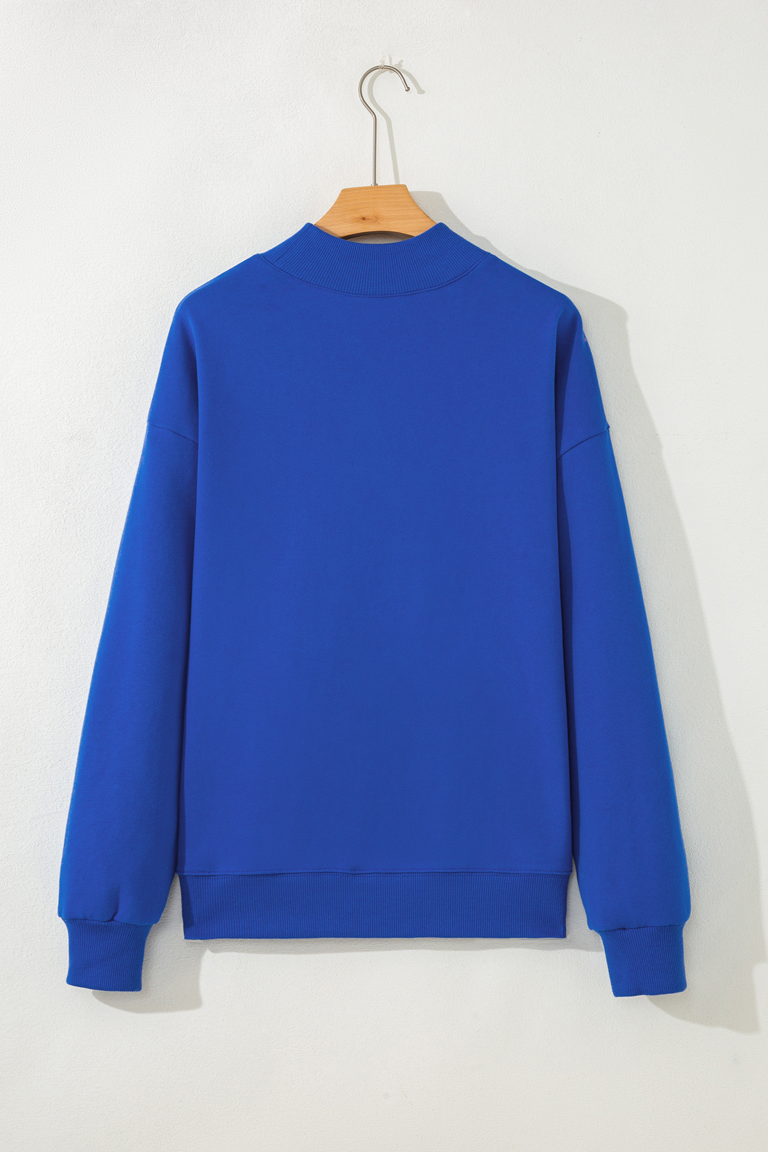 Dark Blue Love Like Jesus Mock Neck Sweatshirt - loveforevers