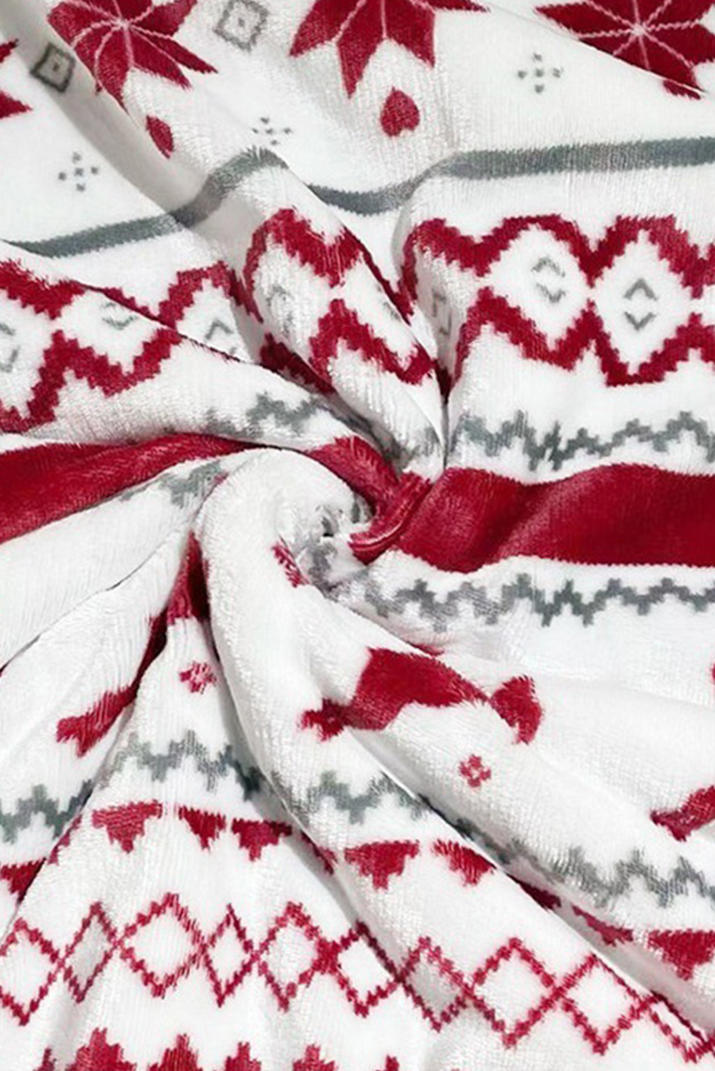 White Christmas Reindeer Snowflake Printed Sherpa Blanket - loveforevers